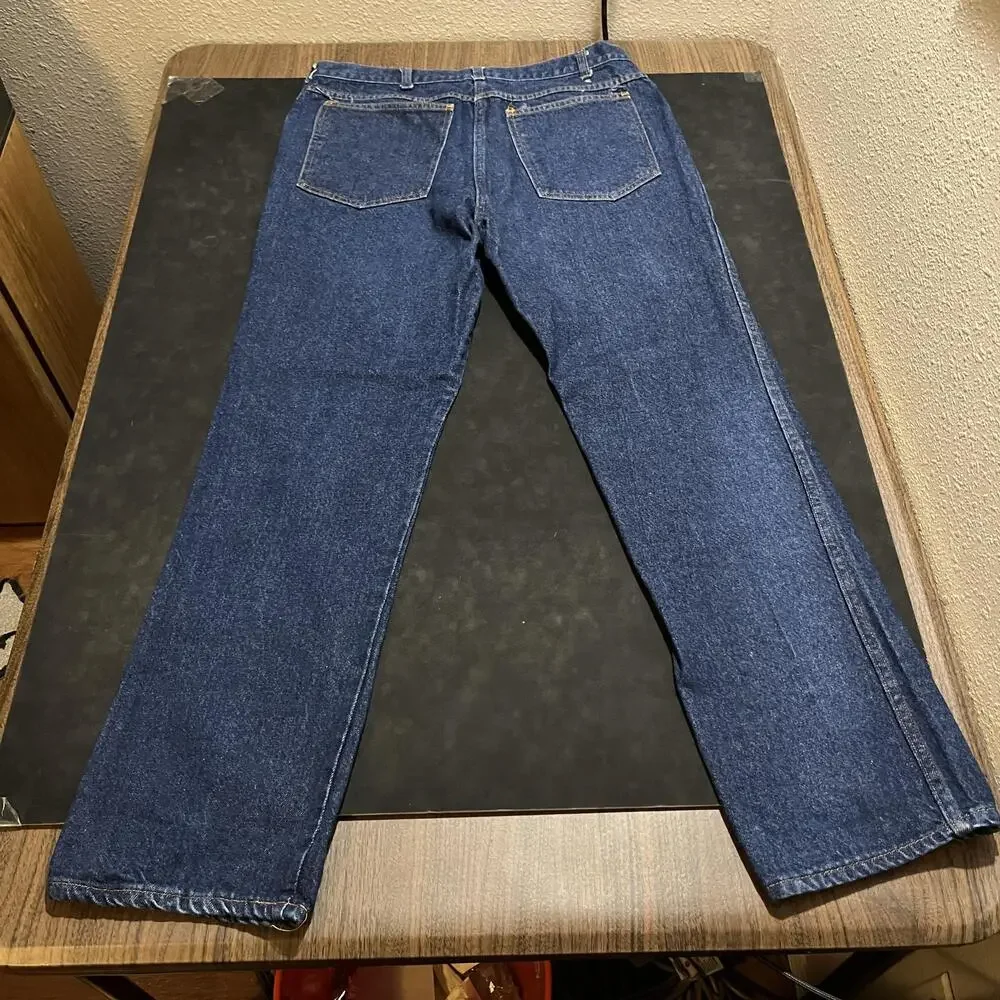 Vintage Talon Jeans Mens 38x32 Straight Leg Denim Pants Classic 1970s 1980s Lee